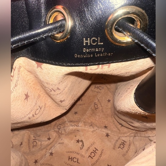 Like New Vintage Handcrafted Leather Goods Brown Leather Drawstring Bucket Bag - Picture 11 of 11